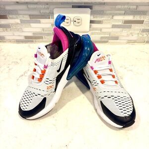 Nike Air Max 270 White Black Pink Sneakers